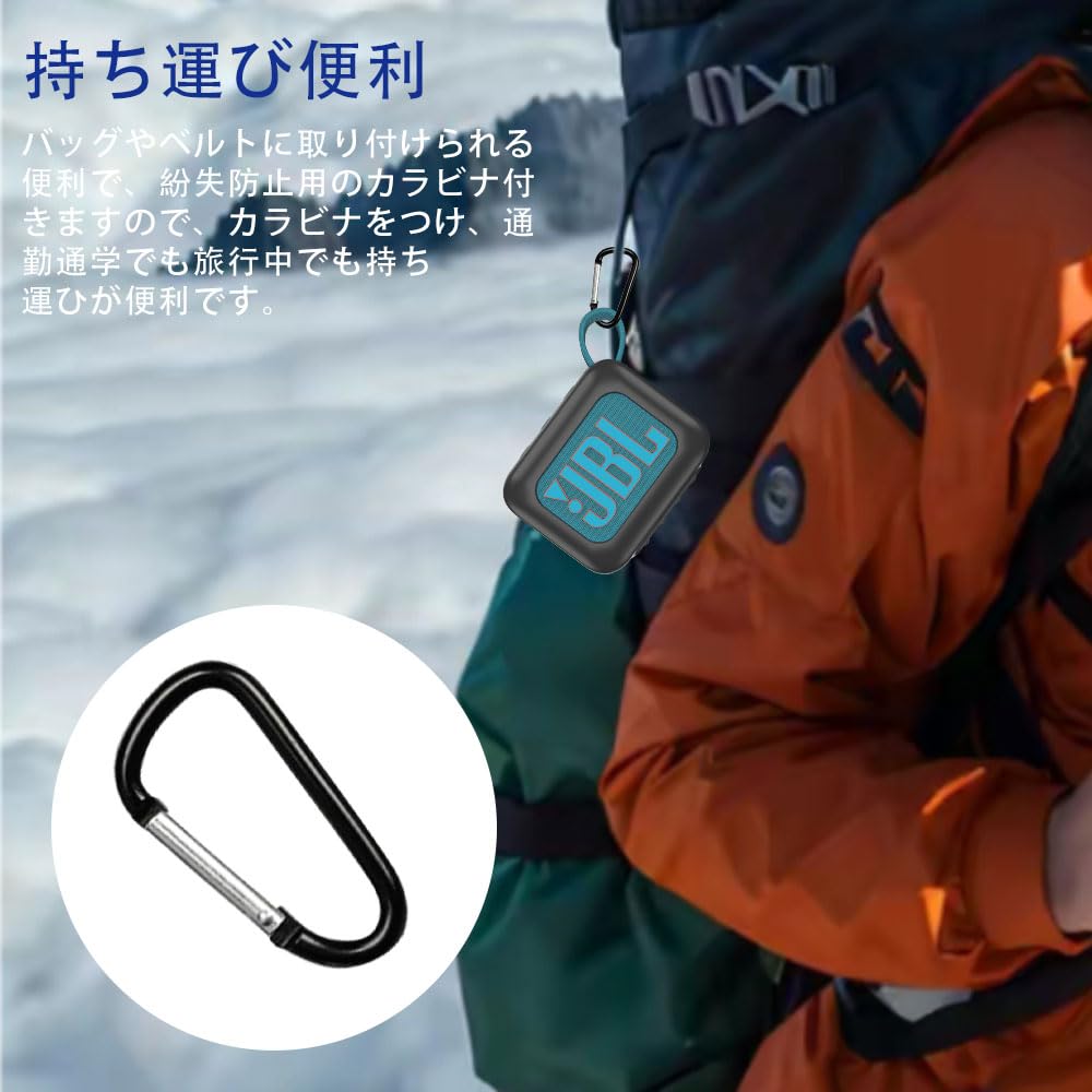 For GO4 Bluetoothスピーカー 保護収納 シリコンケース　紛失防止 Amazon | YCJDP シリコン保護カバー for JBL GO4 Bluetoothスピーカー